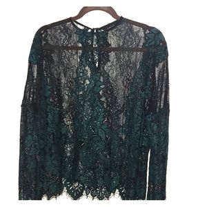 Zara Woman lace blouse size XX